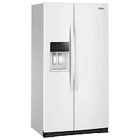 Whirlpool 36" 20.85 Cu. Ft. Counter Depth Side-By-Side Refrigerator w/Water & Ice Dispenser (WRSC5536RW) - White