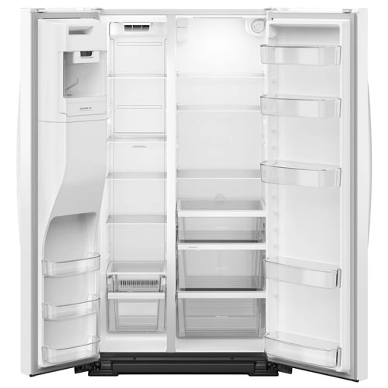 Whirlpool 36" 20.85 Cu. Ft. Counter Depth Side-By-Side Refrigerator w/Water & Ice Dispenser (WRSC5536RW) - White