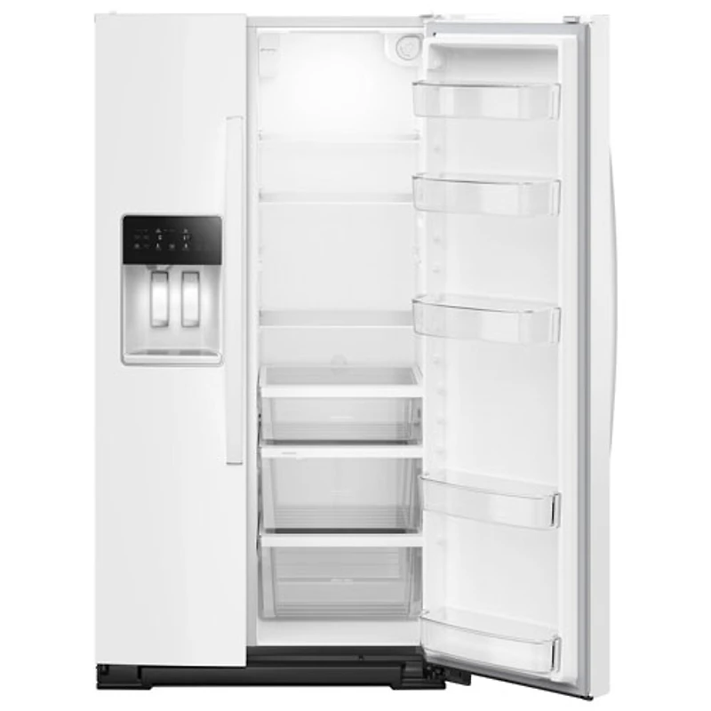 Whirlpool 36" 20.85 Cu. Ft. Counter Depth Side-By-Side Refrigerator w/Water & Ice Dispenser (WRSC5536RW) - White