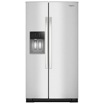 Réfrigérateur à congélateur juxtaposé 28,7 pi³ 36 po avec distributeur eau/glaçons de Whirlpool (WRSF5536RZ) - Inox résistant aux traces de doigts