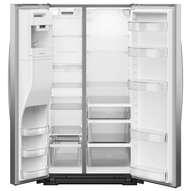 Whirlpool 36" 28.7 Cu. Ft. Side-By-Side Refrigerator with Water & Ice Dispenser (WRSF5536RZ) - Fingerprint Resistant Stainless Steel
