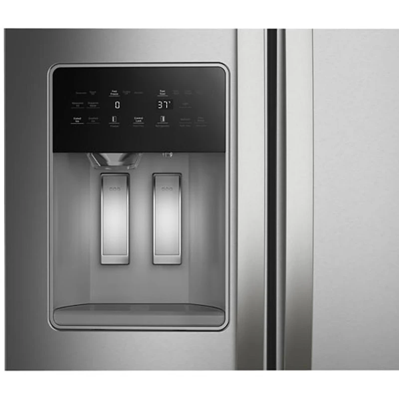 Whirlpool 36" 20.85 Cu Ft Counter Depth Side-By-Side Refrigerator w/Water & Ice Dispenser (WRSC5536RZ)- Fingerprint Resistant SS