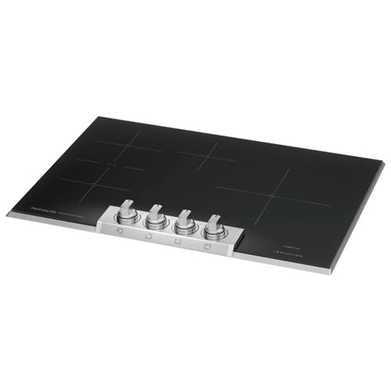 Surface de cuisson à induction de 31 po à 4 éléments Professional de Frigidaire (PCCI3080AF) - Acier inoxydable noir résistant aux taches