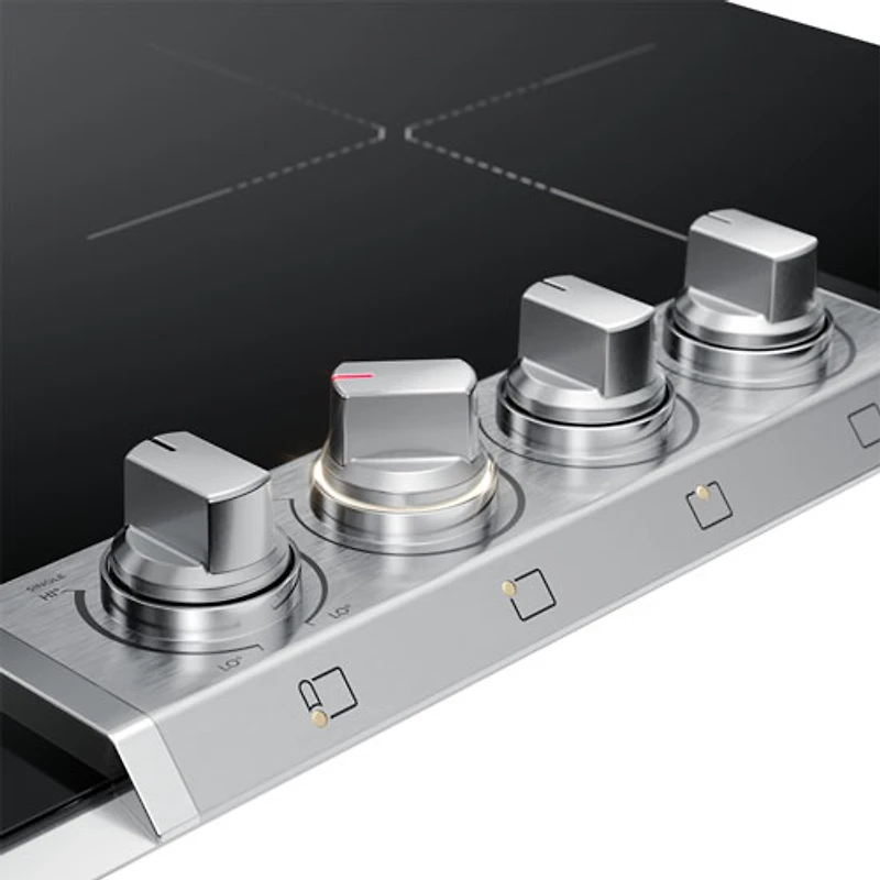 Surface de cuisson à induction de 31 po à 4 éléments Professional de Frigidaire (PCCI3080AF) - Acier inoxydable noir résistant aux taches