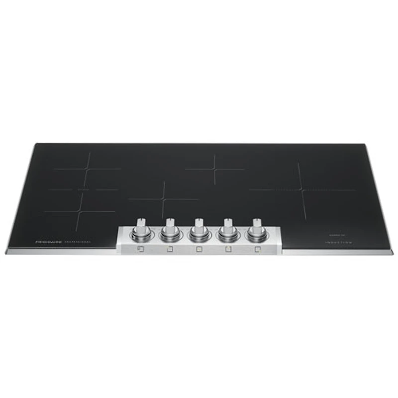 Surface de cuisson à induction de 37 po à 5 éléments Professional de Frigidaire (PCCI3680AF) - Acier inoxydable noir résistant aux taches