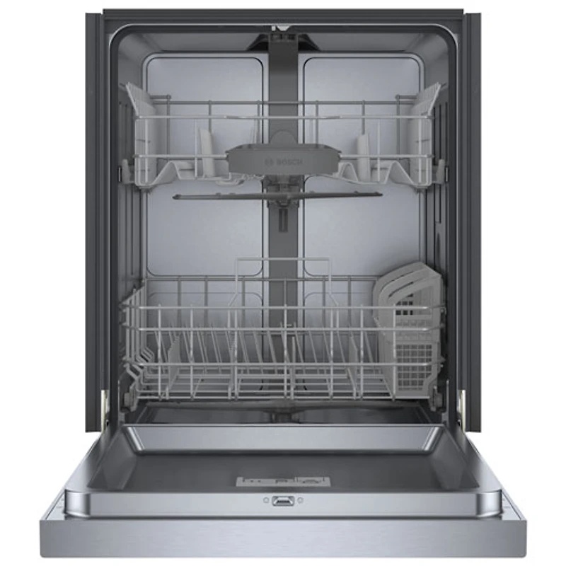 Lave-vaisselle encastrable 24 po 48dB série 300 de Bosch avec cuve en inox (SHE41CM5N) - Inox