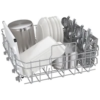 Bosch 300 Series 24" 48dB Built-In Dishwasher with Stainless Steel Tub (SHE41CM5N) - Stainless Steel