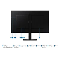 Moniteur DEL IPS Ultra HD 4K 60 Hz de 27 po ViewFinity S8 de Samsung avec temps de réponse gris à gris de 5 ms (LS27D802UANXGO) - Noir