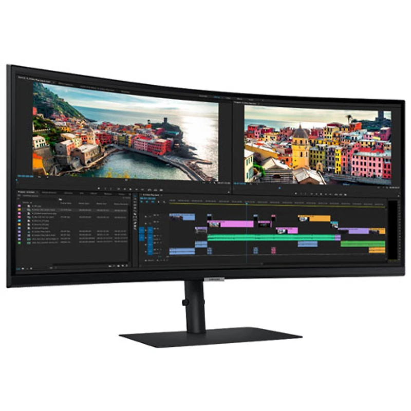Samsung 34" QHD 100Hz 5ms GTG Curved VA LED FreeSync Monitor (LS34A650UBNXGO) - Black