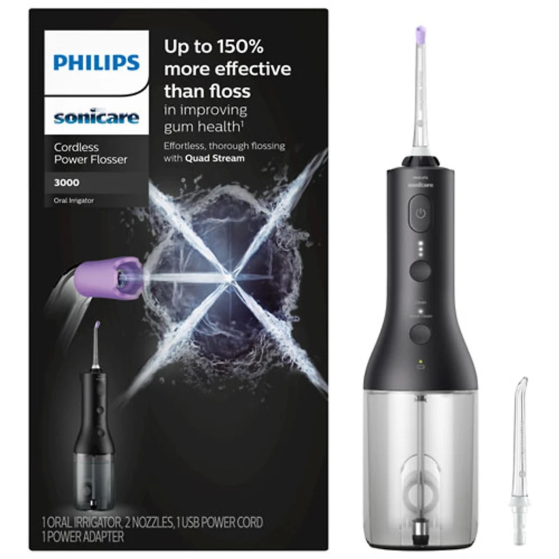 Hydropulseur électrique sans fil SoniCare 3000 Power de Philips (HX3826/23) - Noir