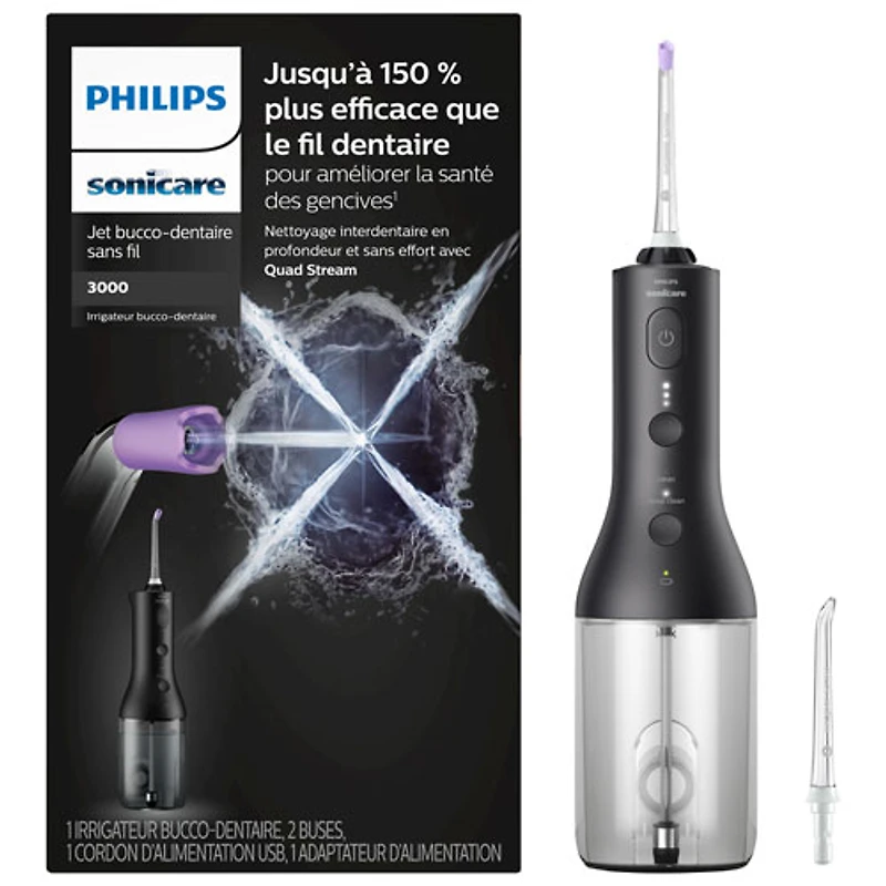 Hydropulseur électrique sans fil SoniCare 3000 Power de Philips (HX3826/23) - Noir