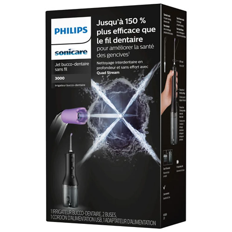 Hydropulseur électrique sans fil SoniCare 3000 Power de Philips (HX3826/23) - Noir