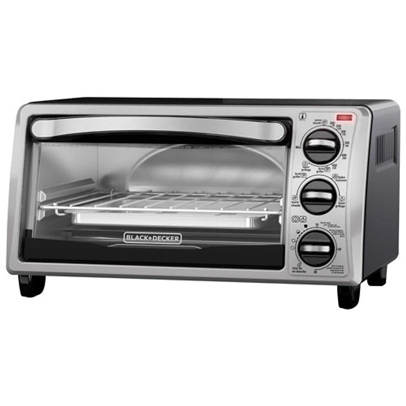 Black & Decker 4-Slice Toaster Oven - Silver/Black