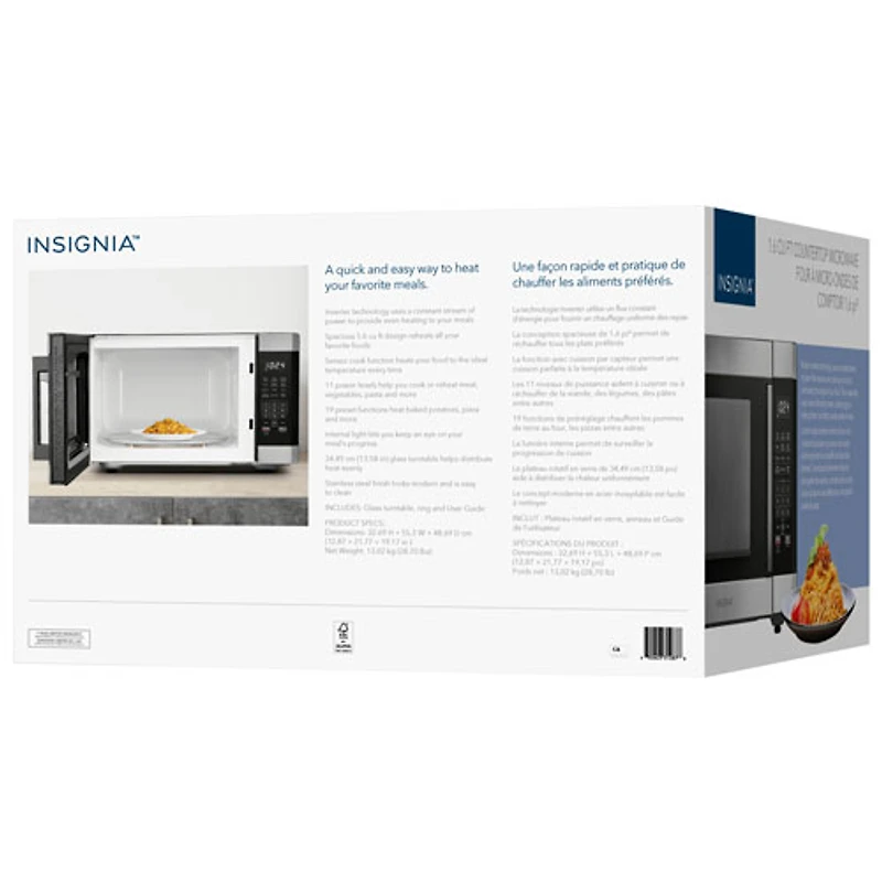 Four à micro-ondes de 1,6 pi³ d'Insignia (NS-MW16SS6-C) - Acier inoxydable