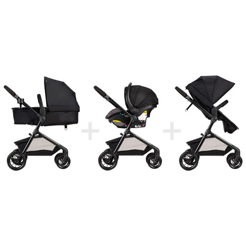 Système de transport Modular Pivot avec siège d'auto de bébé LiteMax d'Evenflo - Gris décontracté