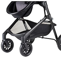 Système de transport Modular Pivot avec siège d'auto de bébé LiteMax d'Evenflo - Gris décontracté