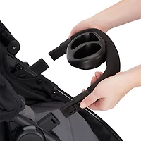 Système de transport Modular Pivot avec siège d'auto de bébé LiteMax d'Evenflo - Gris décontracté