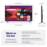 Téléviseur intelligent Roku QLED HDR UHD 4K de 65 po Plus de Roku (55R6C5CA) - 2025