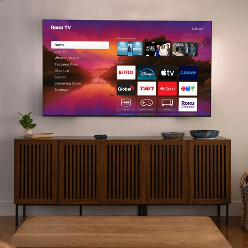 Téléviseur intelligent Roku QLED HDR UHD 4K de 65 po Plus de Roku (55R6C5CA) - 2025