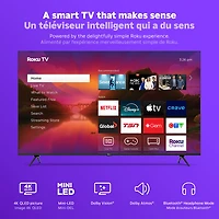 Téléviseur intelligent Roku QLED HDR UHD 4K de 65 po Plus de Roku (55R6C5CA) - 2025