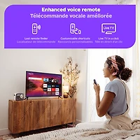Téléviseur intelligent Roku QLED HDR UHD 4K de 65 po Plus de Roku (55R6C5CA) - 2025