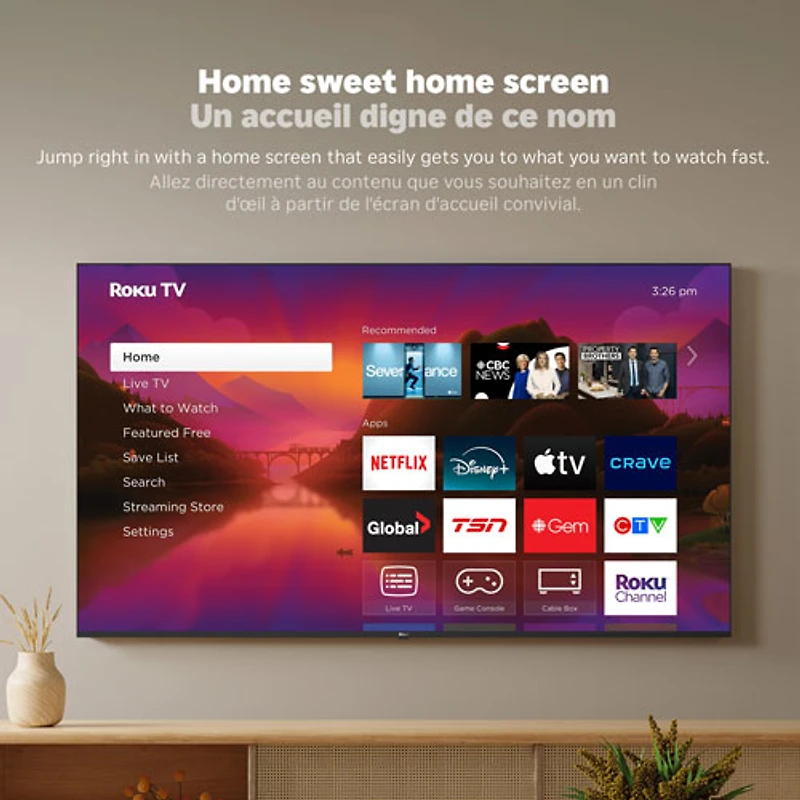 Téléviseur intelligent Roku QLED HDR UHD 4K de 65 po Plus de Roku (55R6C5CA) - 2025