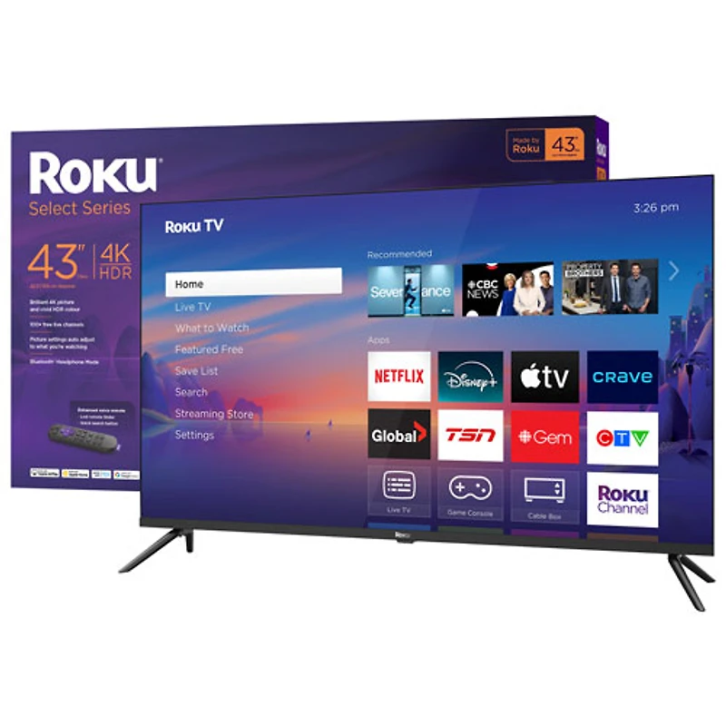 Roku 43" R4C5CA Select Series 4K UHD HDR LCD Roku Smart TV (43R4C5CA) - 2025