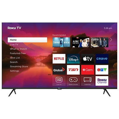 Téléviseur intelligent Roku mini-DEL QLED HDR UHD 4K de 55 po Plus de Roku (55R6C5CA) - 2025