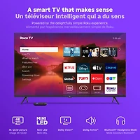 Téléviseur intelligent Roku mini-DEL QLED HDR UHD 4K de 55 po Plus de Roku (55R6C5CA) - 2025