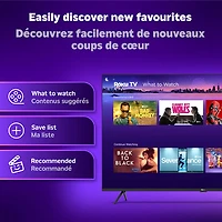 Téléviseur intelligent Roku mini-DEL QLED HDR UHD 4K de 55 po Plus de Roku (55R6C5CA) - 2025