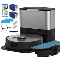 bObsweep UltraVision WiFi Connected Self-Empty Robot Vacuum & Mop - Stainless Steel - Only at Best Buy