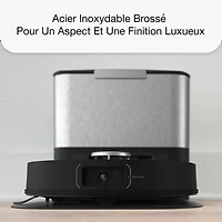 Aspirateur robot-vadrouille connecté Wi-Fi à vidage automatique UltraVision de bObsweep - Acier inoxydable - Exclusivité Best Buy