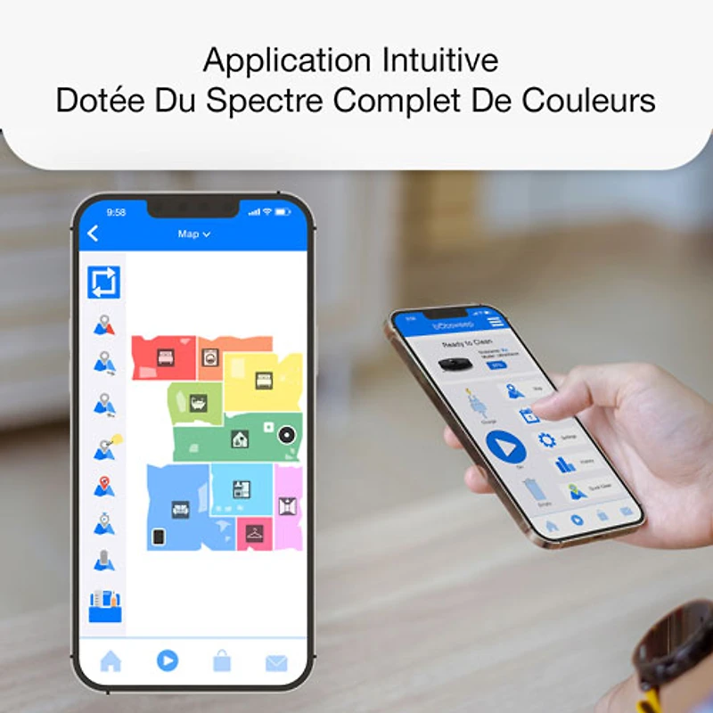 Aspirateur robot-vadrouille connecté Wi-Fi à vidage automatique UltraVision de bObsweep - Acier inoxydable - Exclusivité Best Buy