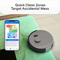 Aspirateur robot-vadrouille connecté Wi-Fi à vidage automatique UltraVision de bObsweep - Acier inoxydable - Exclusivité Best Buy