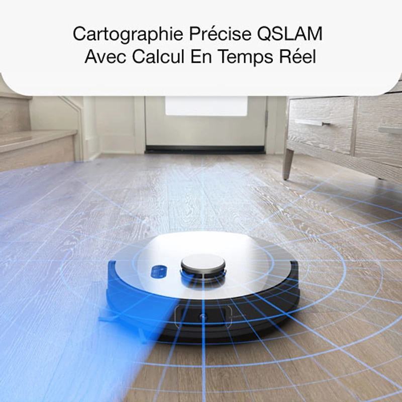 Aspirateur robot-vadrouille connecté Wi-Fi à vidage automatique UltraVision de bObsweep - Acier inoxydable - Exclusivité Best Buy