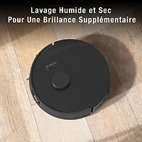 Aspirateur robot-vadrouille connecté Wi-Fi à vidage automatique Dustin de bObsweep - Acier au carbone - Exclusivité Best Buy