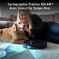 Aspirateur robot-vadrouille connecté Wi-Fi à vidage automatique Dustin de bObsweep - Acier au carbone - Exclusivité Best Buy