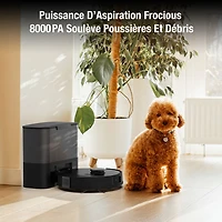 Aspirateur robot-vadrouille connecté Wi-Fi à vidage automatique Dustin de bObsweep - Acier au carbone - Exclusivité Best Buy