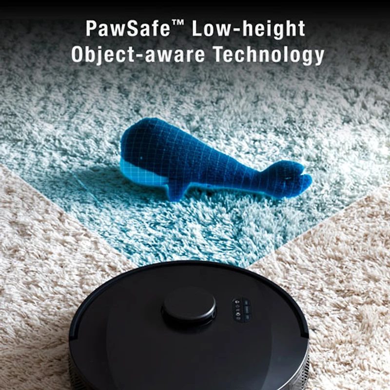 Aspirateur robot-vadrouille connecté Wi-Fi à vidage automatique Dustin de bObsweep - Acier au carbone - Exclusivité Best Buy