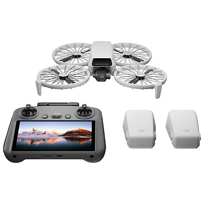 Ensemble quadricoptère Fly More Flip de DJI avec caméra, batteries supplémentaires et manette avec écran - bilingue