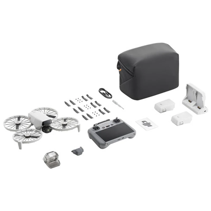 DJI Flip Quadcopter Drone Fly More Combo with Camera, Extra Batteries & Remote Control w/ Screen - Bilingual