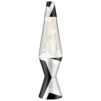 Lampe à lave polygonale blanche de 14,5 po de Lava Lite - Blanc/Transparent