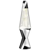 Lampe à lave polygonale blanche de 14,5 po de Lava Lite - Blanc/Transparent