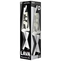 Lampe à lave polygonale blanche de 14,5 po de Lava Lite - Blanc/Transparent