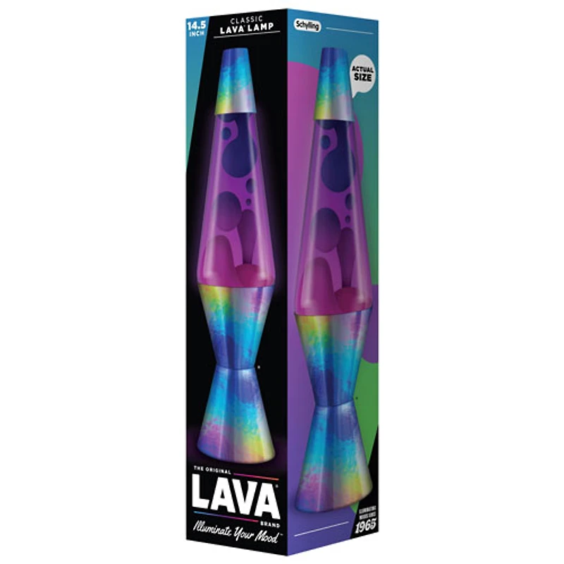 Lava Lite 14.5" Chameleon Colour Shift Lava Lamp - Purple/Pink