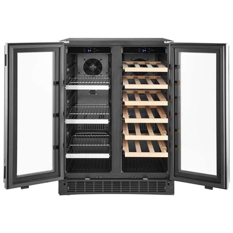 Insignia 21-Bottle / 64-Can Dual Zone Wine/Beverage Cooler (NS-BC2ZSS1-C) - Only at Best Buy