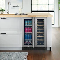 Insignia 21-Bottle / 64-Can Dual Zone Wine/Beverage Cooler (NS-BC2ZSS1-C) - Only at Best Buy