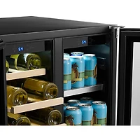 Insignia 21-Bottle / 64-Can Dual Zone Wine/Beverage Cooler (NS-BC2ZSS1-C) - Only at Best Buy