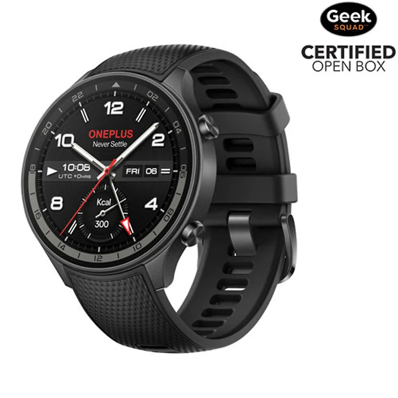 Open Box - OnePlus 2R 47mm GPS Sport Smartwatch - Gunmetal Black