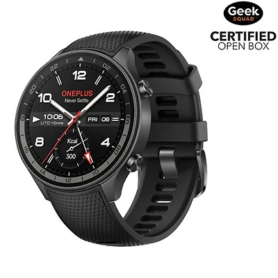 Open Box - OnePlus 2R 47mm GPS Sport Smartwatch - Gunmetal Black